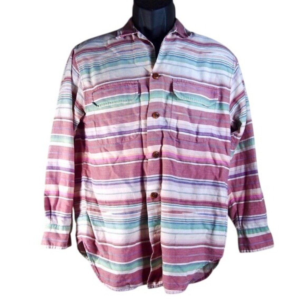 Vintage Rare Polo Country Ralph Lauren Aztec Southwestern Stripe Shirt Small S